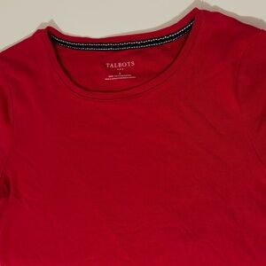 Talbots Classic Red Short Sleeve Top